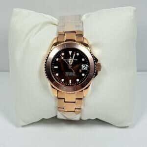 Stuhrling Depth Master 3950L Mother Of Pearl Rose Gold Bracelet Women’s Watch